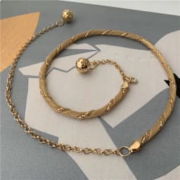 Gold Metal Thin Women Belt Elegant Shiny Tassel Long Chain Waist Belts For Ladies Fashion Dress Skirt Waistband Body Belts