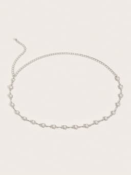 HERSHINE 1-piece plus-size women's hollow-out pearl and floral waist chain, an elegant and fashionable accessory，spring，summer