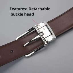 New Men's Trouser Belt Alloy Silver Metal Buckle Leather Belt Male 28mm33mm Cowhide 125cm Brown Belt Girdle