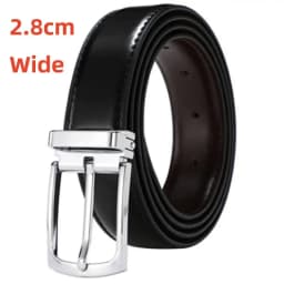 New Men's Trouser Belt Alloy Silver Metal Buckle Leather Belt Male 28mm33mm Cowhide 125cm Brown Belt Girdle