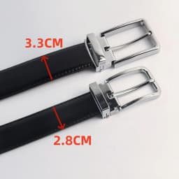 New Men's Trouser Belt Alloy Silver Metal Buckle Leather Belt Male 28mm33mm Cowhide 125cm Brown Belt Girdle