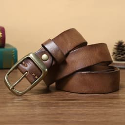 3.3CM Fashion Men High Quality Genuine Leather Belt Luxury Designer Belts Men New Copper Buckle Strap Male Jeans For Man Cowboy