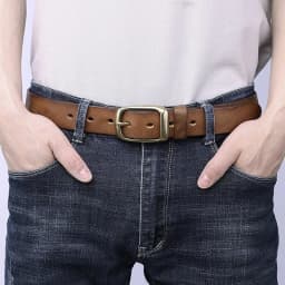 3.3CM Fashion Men High Quality Genuine Leather Belt Luxury Designer Belts Men New Copper Buckle Strap Male Jeans For Man Cowboy