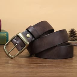 3.3CM Fashion Men High Quality Genuine Leather Belt Luxury Designer Belts Men New Copper Buckle Strap Male Jeans For Man Cowboy