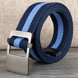 Canvas belt fashion stripe canvas Alloy buckle Men belt trend casual Men and Women sport cowboy pants belt 110-140cm