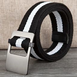 Canvas belt fashion stripe canvas Alloy buckle Men belt trend casual Men and Women sport cowboy pants belt 110-140cm