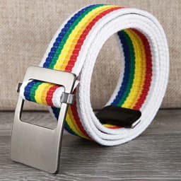 Canvas belt fashion stripe canvas Alloy buckle Men belt trend casual Men and Women sport cowboy pants belt 110-140cm
