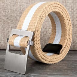 Canvas belt fashion stripe canvas Alloy buckle Men belt trend casual Men and Women sport cowboy pants belt 110-140cm