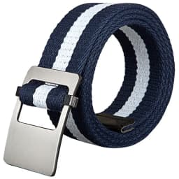 Canvas belt fashion stripe canvas Alloy buckle Men belt trend casual Men and Women sport cowboy pants belt 110-140cm