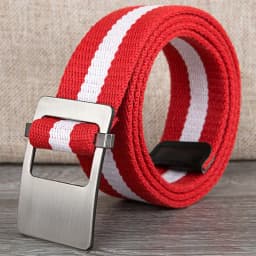 Canvas belt fashion stripe canvas Alloy buckle Men belt trend casual Men and Women sport cowboy pants belt 110-140cm