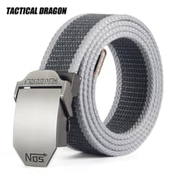 Tactical Dragon Brand Men's Belt Smooth Buckle Canvas Belt Casual Work Pants Belt Version Trendy Male Student Youth Outdoors