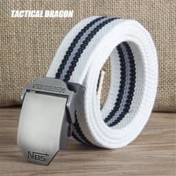 Tactical Dragon Brand Men's Belt Smooth Buckle Canvas Belt Casual Work Pants Belt Version Trendy Male Student Youth Outdoors