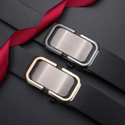 Personalized Men's Business Alloy Automatic Buckle Belt With Casual Pants And Shorts Accessories Fashionable Men's Birthday Gift