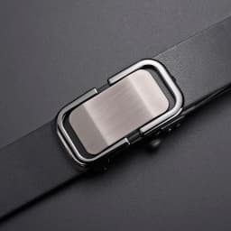 Personalized Men's Business Alloy Automatic Buckle Belt With Casual Pants And Shorts Accessories Fashionable Men's Birthday Gift