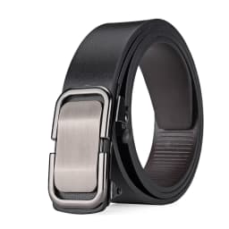 Personalized Men's Business Alloy Automatic Buckle Belt With Casual Pants And Shorts Accessories Fashionable Men's Birthday Gift