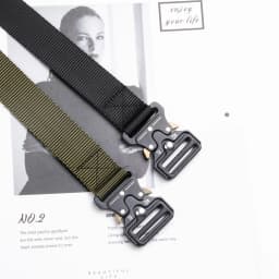 Tactical Canvas Belt with Snaps for Outdoor Military Training And Casual Wear 3cm Width Suitable for All Ages Lightweight