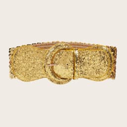 8x77cm Gold Silver Black Women Wide Sequin Belt Female Waistband For Girl Party Club Coat Dress Sweater Punk Gothic Decorative