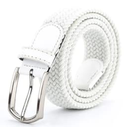 Men Belt 110cm 2024 Luxury White Grey High Leather Buckle New Elastic Braided Casual Women Canvas Korean All Match Pin Denim