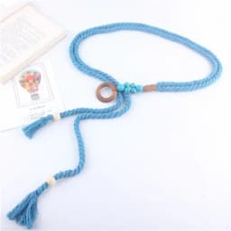 Woven Waistband Women Waist Belt Hemp Rope Vintage Round Buckle Jeans Corset Belt Hip High Dress Waistband Appreal Accessories