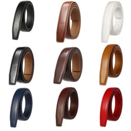 3.0cm 3.1cm Thin Leather Ratchet Belt for Men Women Unisex Genuine Leather Belt Strap Without Buckle Adjustable