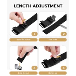 Metal Buckle Tactical Belt Men's Canvas Stretch Military Belt Casual Golf Outdoor Training Hunting Pants Automatic Waist Belt