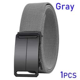 Metal Buckle Tactical Belt Men's Canvas Stretch Military Belt Casual Golf Outdoor Training Hunting Pants Automatic Waist Belt