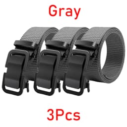 New Metal Buckle Tactical Belt Men's Nylon Braided Military Belt Canvas Casual Golf Outdoor Training Workwear Pants Waist Belt