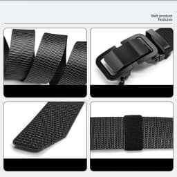 New Metal Buckle Tactical Belt Men's Nylon Braided Military Belt Canvas Casual Golf Outdoor Training Workwear Pants Waist Belt
