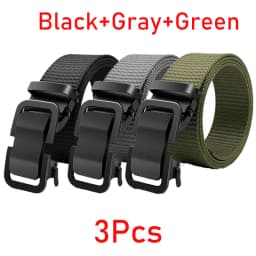 New Metal Buckle Tactical Belt Men's Nylon Braided Military Belt Canvas Casual Golf Outdoor Training Workwear Pants Waist Belt