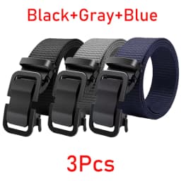New Metal Buckle Tactical Belt Men's Nylon Braided Military Belt Canvas Casual Golf Outdoor Training Workwear Pants Waist Belt