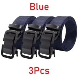 New Metal Buckle Tactical Belt Men's Nylon Braided Military Belt Canvas Casual Golf Outdoor Training Workwear Pants Waist Belt