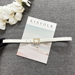 Diamond sheepskin belt with women's decoration, dress, fashionable leather belt, women's pants belt, slim waist seal