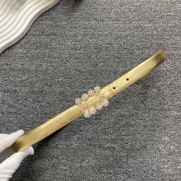Diamond sheepskin belt with women's decoration, dress, fashionable leather belt, women's pants belt, slim waist seal