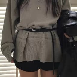 New Y2k Double Ring Women's Belt Versatile Skirt Belt Trendy Design Belt for Sweater Dresses Women's Metal Retro Waist Chain
