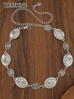 HERSHINE 1-piece women's vintage metal waist chain set, an elegant dress accessory with a bohemian style,spring,summer,Christmas