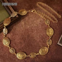 HERSHINE 1-piece women's vintage metal waist chain set, an elegant dress accessory with a bohemian style,spring,summer,Christmas
