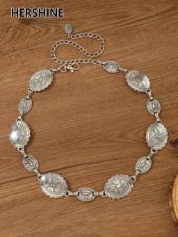 HERSHINE 1-piece women's vintage metal waist chain set, an elegant dress accessory with a bohemian style,spring,summer,Christmas