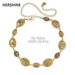 HERSHINE 1-piece women's vintage metal waist chain set, an elegant dress accessory with a bohemian style,spring,summer,Christmas