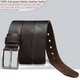 CHAOREN Genuine Leather For Men's High Quality Buckle Jeans Cowskin Casual Belts Business Cowboy Waistband Male Fashion Designer