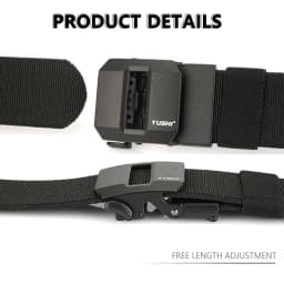TUSHI New Golf Sports Elastic Belt Tactical Belt Metal Automatic Buckle Stretch Nylon Men Military Belt 120-150CM Big Size Belts