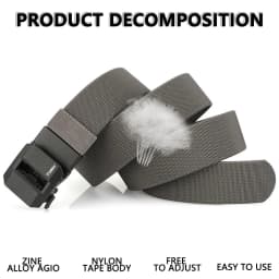 TUSHI New Golf Sports Elastic Belt Tactical Belt Metal Automatic Buckle Stretch Nylon Men Military Belt 120-150CM Big Size Belts