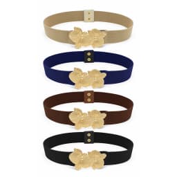 SISHION Fashion Flower Elastic Waistband Corset Black Kahki Navy Blue Women Waist Belt YD0230