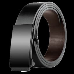 DINISITON Men Leather Belt Black Metal Toothless Automatic Buckle Business Casual PU Leather Men's Fashion High Quality Belt