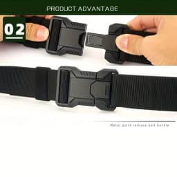 New Unisex Elastic Belt Hard Metal Buckle Quick Release Tough Stretch Nylon Men's Military Tactical Belt Casual Waistband