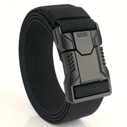 New Unisex Elastic Belt Hard Metal Buckle Quick Release Tough Stretch Nylon Men's Military Tactical Belt Casual Waistband