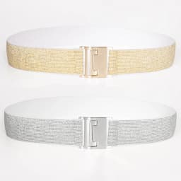 SISHION 2025 Fashion Plus Size S-XXL Women Waist Belts YD0019 Elastic Thin Golden Silver Bling Gothic Corsets Belt