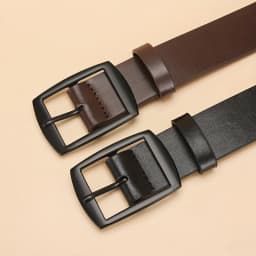 2PC Luxury Belt For Men PU Leather Belt Metal Pin Buckle High Quality Famous Brand Designer Waist Strap Belt For Jeans Plus Size