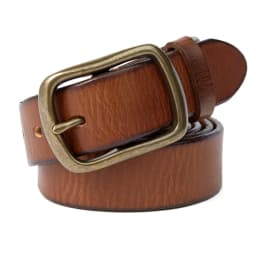 MEDYLA Vintage Luxury Handmade Leather Copper Buckle Man's Belt Cowhide Retro All-match Casual Jeans Soft Belt 21404