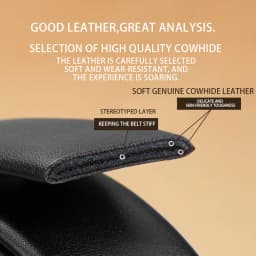 OYIFAN Men's belt business fashion belt high quality genuine leather belt, adjustable automatic belt for men
