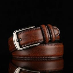 1Pc Deepeel 37mm Wide Leather Men's Belt Business Casual Pin Buckle Waist Belts 110-130cm Man Waistband for Jeans Pants